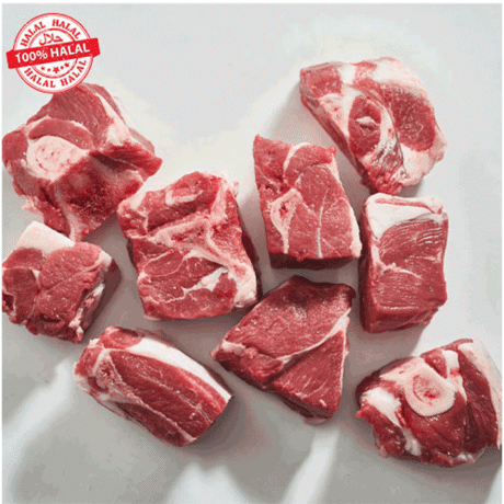 Diced Lamb Bone In 1kg